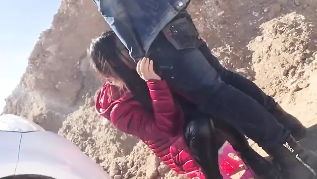 Fucking a Chinese girl in her clothes on the street