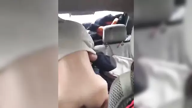 Asian sex in a car